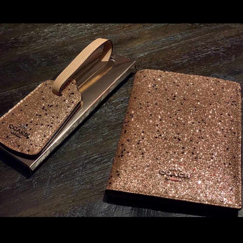 Coach Passport Holder and Tag